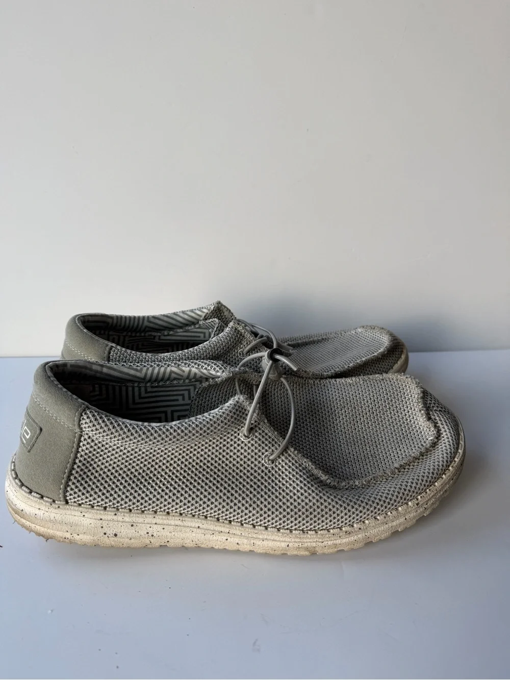 Hey Dude Men's Wally Sox Shoes in Ash Men's US 11 EU 44 Casual Beach Preppy